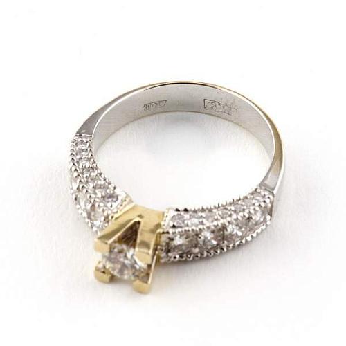 Комплект - серьги и кольцо с бриллиантами