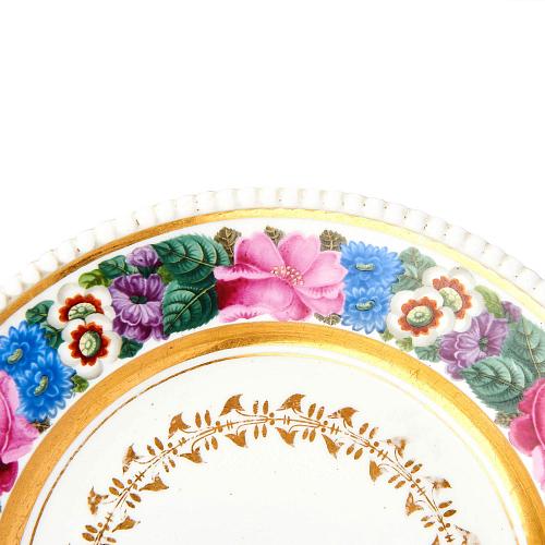 Декоративная тарелка «цветы». Фабрика Попова.
