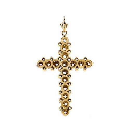 Крест золотой с алмазами