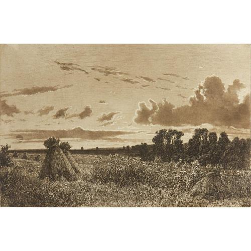 Офорт И.И.Шишкина «Русское поле» 1886