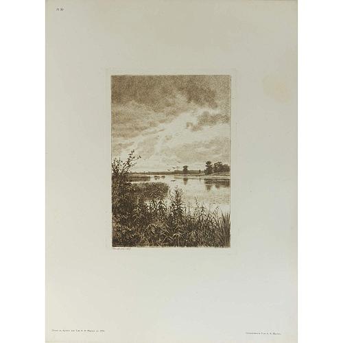 Офорт И.И.Шишкина «На реке после дождя» 1888