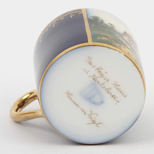 Чашка с блюдцем «Карловы Вары». Вена.