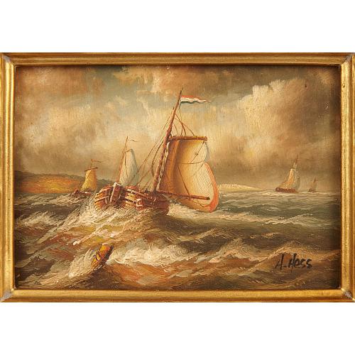 Картина «Парусник в море»