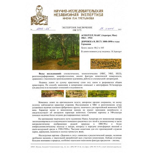 Экспертное заключение НИНЭ им. П.М. Третьякова.