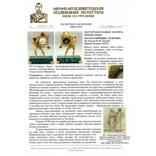 Экспертное заключение НИНЭ имени П.М. Третьякова.