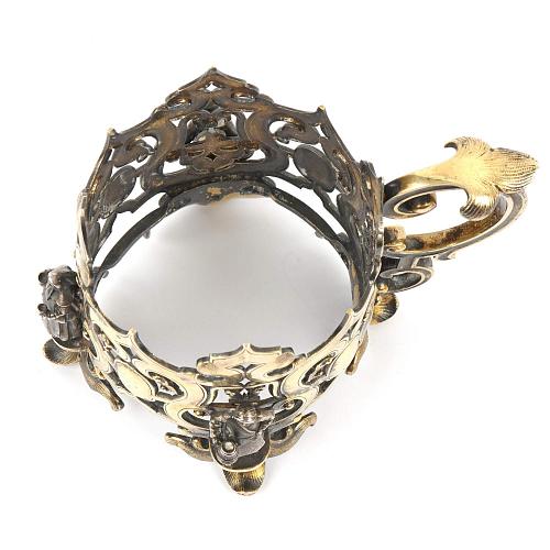 Подстаканник крышкой и ложкой в «русском стиле». Сазиковь.