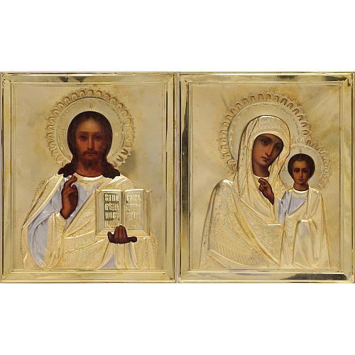 Иконы "Господь Вседержитель" и "Богородица Казанская"