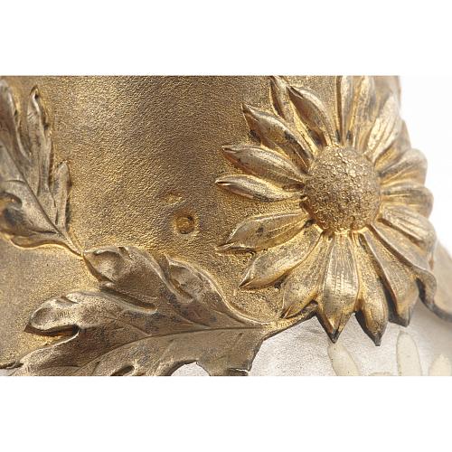 Ваза для цветов в серебряной оправе "Ромашки".