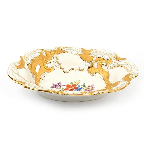 Блюдо «Полевые цветы». Мейссен.