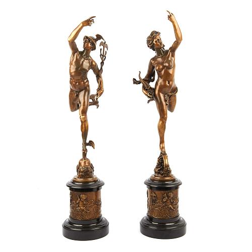 Скульптуры парные «Меркурий» и «Фортуна»