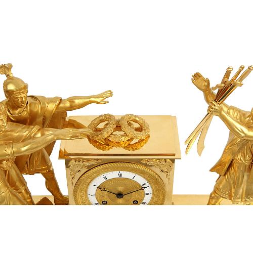 Каминные часы «Клятва Горациев». Ампир.