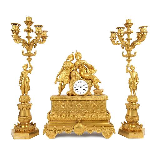 Каминный гарнитур «Восточные мотивы». Франция.