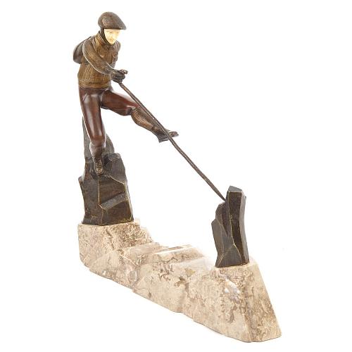 Статуэтка «Альпинист». Арт Деко.
