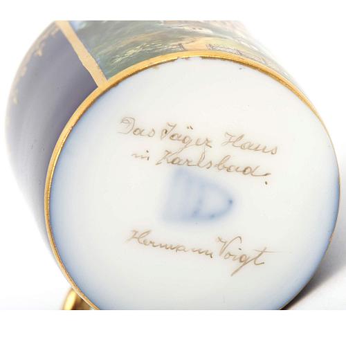 Чашка с блюдцем «Карловы Вары». Вена.