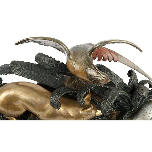 Скульптура «Лис и фазанье семейство». Лавров.