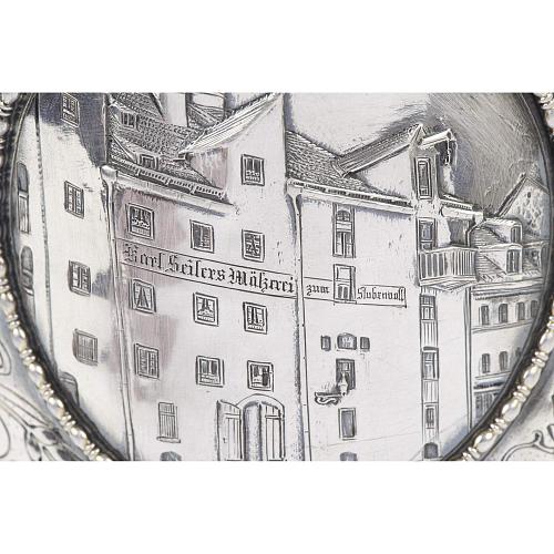 Старинная серебряная пивная кружка «Старый Мюнхен». 