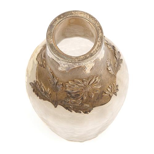 Ваза для цветов в серебряной оправе "Ромашки".