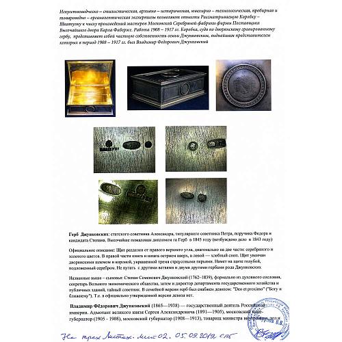 Экспертное заключение Аукционного Дома Кристи