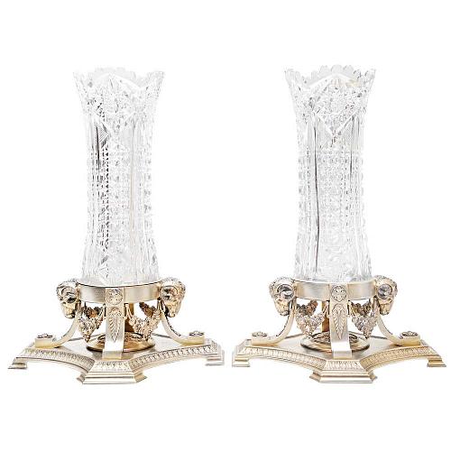 Вазы цветочные, парные. Курлюковъ