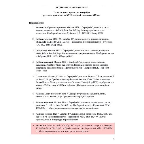 Экспертиза ГИМ.