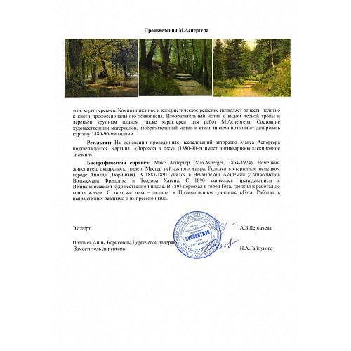 Экспертное заключение НИНЭ им. П.М. Третьякова.